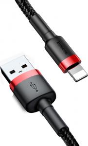 Kabel USB Baseus USB-A - Lightning 1 m Czarno-czerwony (CALKLF-G91) 2