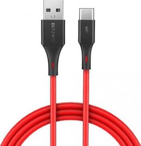 Kabel USB Blitzwolf USB-A - USB-C 1 m Czerwony (BW-TC14,  Red) 1