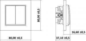 Karlik Mini Przycisk żaluzjowy biały (MWP-8) 2
