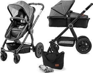 Wózek KinderKraft 2w1 Veo black/gray 1