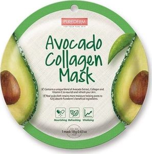 Purederm Maseczka do twarzy Avocado Collagen odżywiająca 18g 1