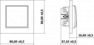 Karlik Mini Łącznik jednobiegunowy czarny mat (12MWP-1) 2
