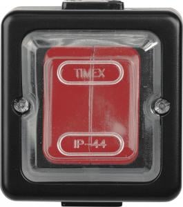 Timex LOFT łącznik schodowy IP44 czarny, czerwony ogumowany klawisz (WNT-5J CZA-CZE) 1