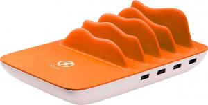 Ładowarka Xlayer Family Charger Maxi 4-Port USB Biały/Pomarańczowy 1
