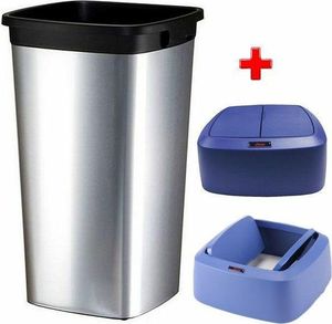 Kosz na śmieci Vileda uchylny 60L srebrny (Zes000015) 2