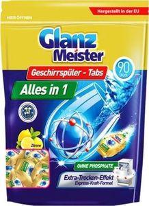 GlanzMeister Tabletki do zmywarki GlanzMeister Alles in 1, 90 sztuk uniwersalny 1