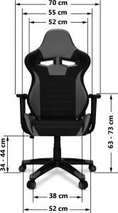 Fotel Pro-Gamer Aguri Czarno-szary (PG24) 8
