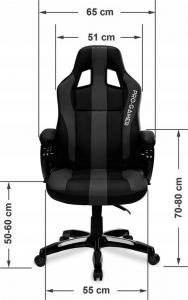 Fotel Pro-Gamer Daytona Czarno-szary 7