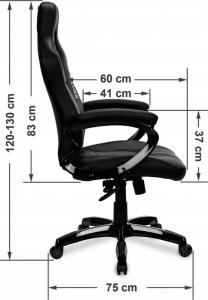 Fotel Pro-Gamer Daytona Czarno-szary 8