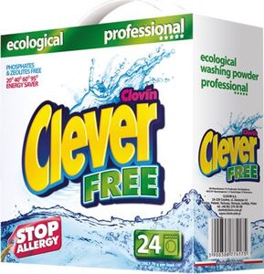 Clever Clever Free 1,68 kg – ekologiczny, hipoalergiczny proszek do prania 1