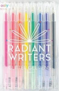 Kolorowe Baloniki Długopisy żelowe z brokatem Radiant Writers 8szt 1