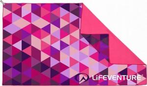 Lifeventure  Ręcznik szybkoschnący SoftFibre Advance Trek Giant różowe trójkąty 1