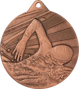 Tryumf Medal 50mm stalowy brązowy - pływanie ME003/B 1
