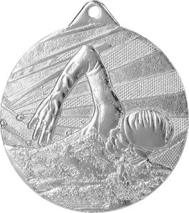 Tryumf Medal 50mm stalowy srebrny - pływanie MMC7450/S 1