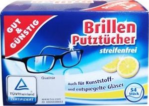 Gut&Gunstig Chusteczki do czyszczenia okularów Gut&Günstig 54szt. uniwersalny 1