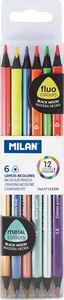 Milan Kredki Bicolor fluo/metalizowane 12 kolorów MILAN 1