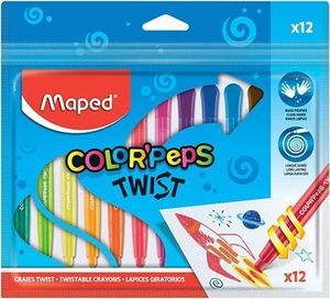 Maped Kredki Twist świecowe wykręcane 12 kolorów MAPED 1