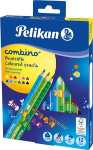 Pelikan Kredki Combino trójkątne grube 12 kolorów 1
