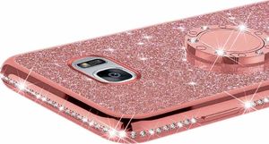 Etui Diamond Ring Glitter Brokat Galaxy A7 2018 różowe 4