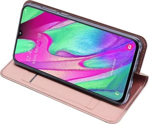 Dux Ducis Etui skin leather Galaxy A40 różowe 3