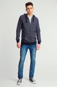 Sky Rebel Bluza męska z kapturem rozpinana granatowa r. S 2