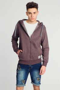 Urban Surface Bluza męska z kapturem rozpinana brązowa r. XXL 1