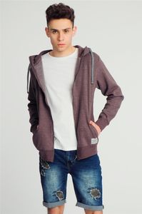 Urban Surface Bluza męska z kapturem rozpinana brązowa r. XXL 4