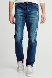 98-86 Spodnie jeansowe z przetarciami męskie niebieskie 98-86 34/30 1