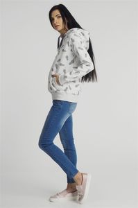 Stitch & Soul Bluza z kapturem damska w ananasy szara Stitch&Soul L 2