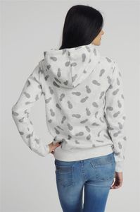 Stitch & Soul Bluza z kapturem damska w ananasy szara Stitch&Soul L 3