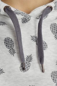 Stitch & Soul Bluza z kapturem damska w ananasy szara Stitch&Soul L 8