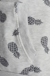 Stitch & Soul Bluza z kapturem damska w ananasy szara Stitch&Soul L 9