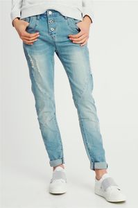 Sublevel Spodnie jeansowe damskie z dziurami Boyfriend fit Sublevel XL 1