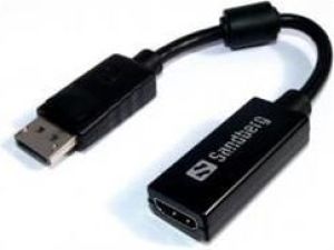 Kabel Sandberg DisplayPort - HDMI 0.1m czarny (50828) 1