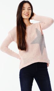 Fresh Made Różowy sweterek z gwiazdą Fresh Made L 1