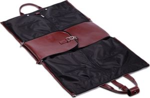 Solier Skórzana torba męska na garnitur brązowa SL18 Harlow bordowa uniwersalny 7