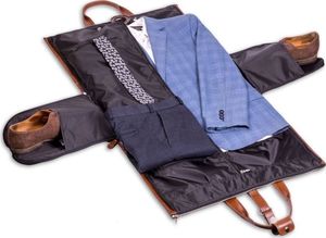 Solier Skórzana torba męska na garnitur SL18 Harlow vintage brown uniwersalny 5