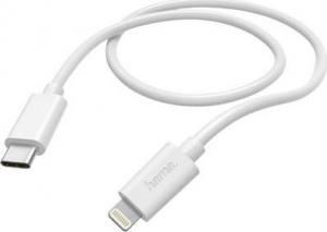 Kabel USB Hama USB-A - Lightning 1 m Biały (001832950000) 1