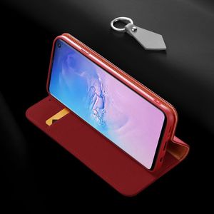 Dux Ducis Wish skórzane etui pokrowiec ze skóry naturalnej Samsung Galaxy S10 czarny uniwersalny 18