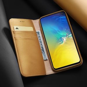 Dux Ducis Wish skórzane etui pokrowiec ze skóry naturalnej Samsung Galaxy S10e czarny uniwersalny 16