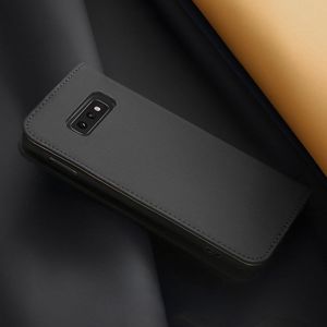 Dux Ducis Wish skórzane etui pokrowiec ze skóry naturalnej Samsung Galaxy S10e czarny uniwersalny 17
