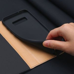 Dux Ducis Wish skórzane etui pokrowiec ze skóry naturalnej Samsung Galaxy S10e czarny uniwersalny 9
