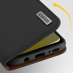 Dux Ducis Wish skórzane etui pokrowiec ze skóry naturalnej Samsung Galaxy S10e czarny uniwersalny 10