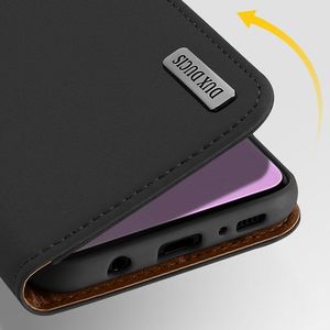 Dux Ducis Wish skórzane etui pokrowiec ze skóry naturalnej Samsung Galaxy S10 Plus czarny uniwersalny 10