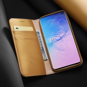 Dux Ducis Wish skórzane etui pokrowiec ze skóry naturalnej Samsung Galaxy S10 czerwony uniwersalny 16