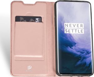 Dux Ducis Skin Pro etui pokrowiec z klapką OnePlus 7 Pro różowy uniwersalny 3