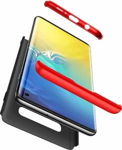 GKK 360 Protection Case etui na całą obudowę przód + tył Samsung Galaxy S10 czarno-czerwony uniwersalny 6