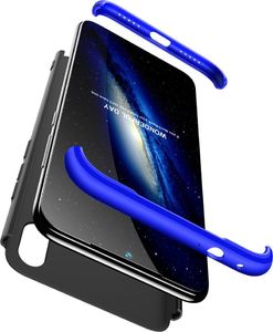 GKK GKK 360 Protection Case etui na całą obudowę przód + tył Xiaomi Redmi Note 7 czarno-niebieski uniwersalny 2