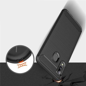 Hurtel Carbon Case elastyczne etui pokrowiec Samsung Galaxy A20e niebieski uniwersalny 3