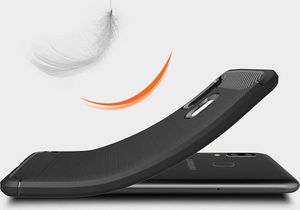 Hurtel Carbon Case elastyczne etui pokrowiec Samsung Galaxy A20e niebieski uniwersalny 6